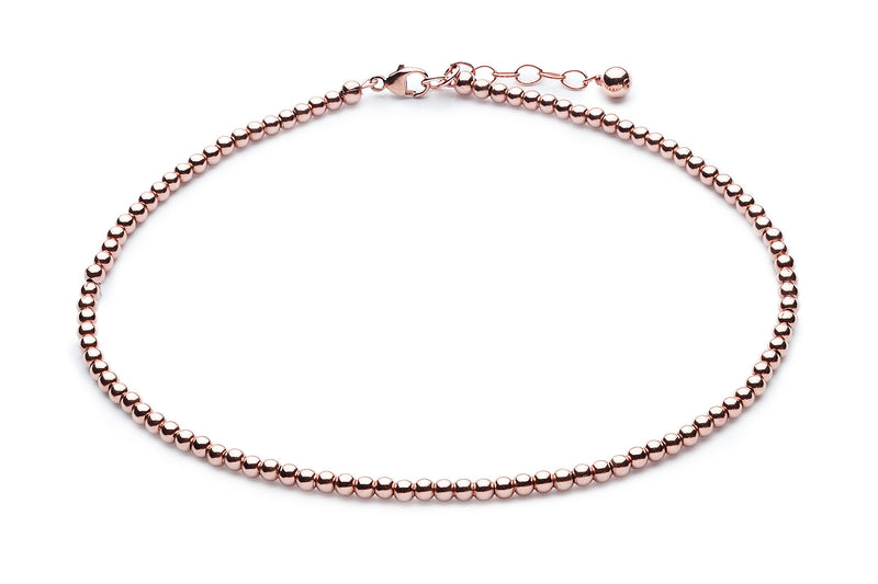 Beaded Choker -  enge Kugelkette - versch. Grössen - 14k Gold/ Roségold filled