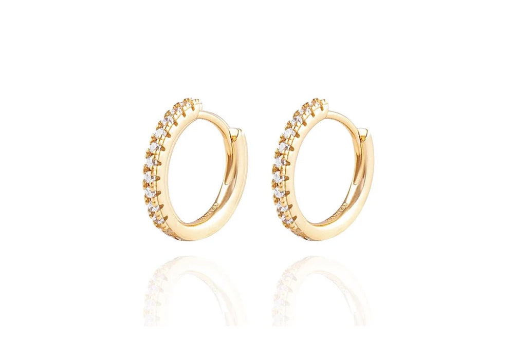 ALEA MINI HOOPS - Kleine Creolen - 12mm - 14 Gold/ Roségold Vermeil