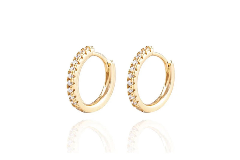 ALEA MINI HOOPS - Kleine Creolen - 12mm - 14 Gold/ Roségold Vermeil