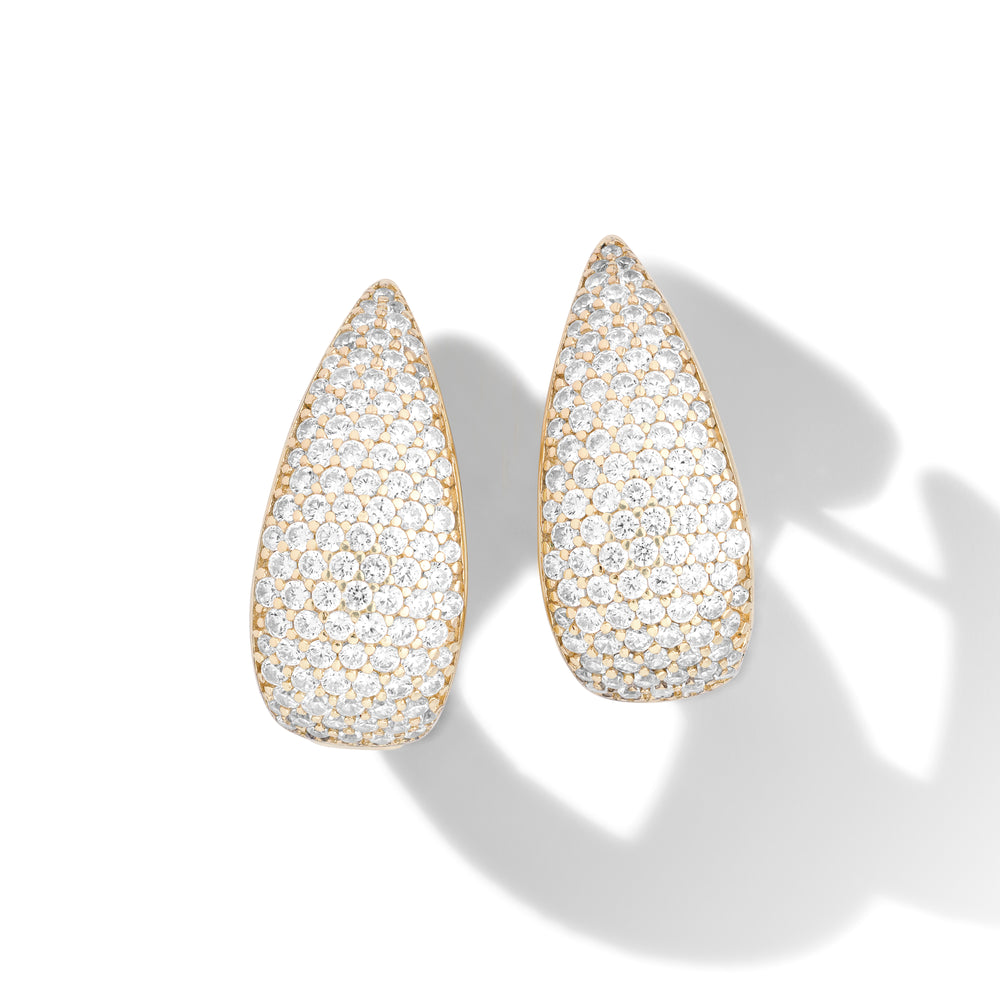 Pavé DROP Earrings - Gold