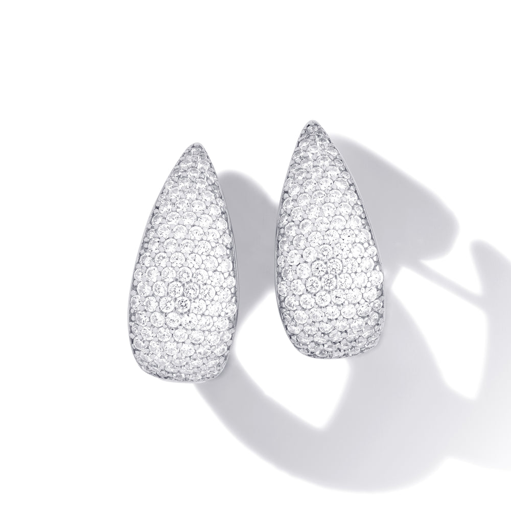 Pavé DROP Earrings - Silber