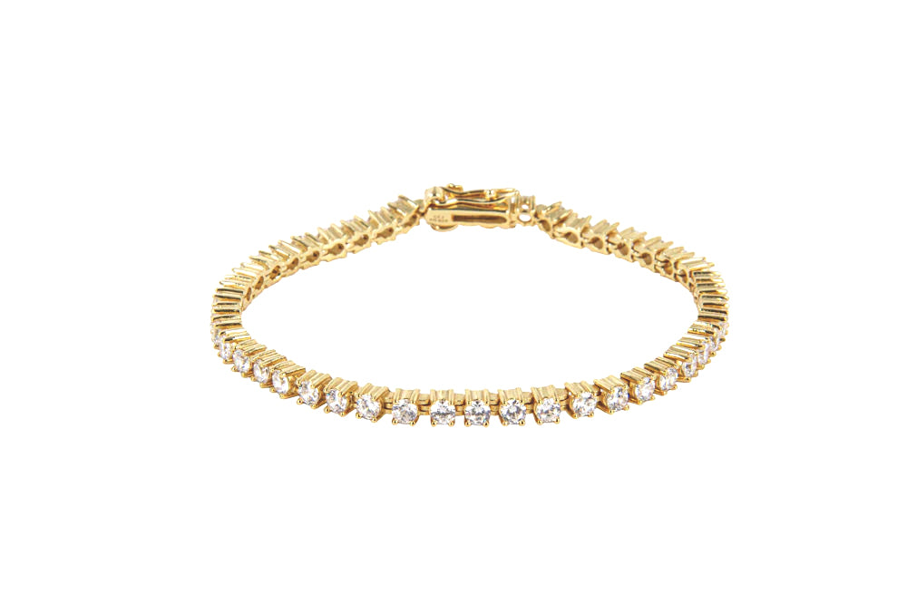 The HIGH SPARKLE Tennis Bracelet - 3mm - 14k Gold/ Roségold Vermeil