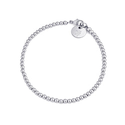 Kugelarmband 3mm -  925 Silber / 925 Silber Rhodium