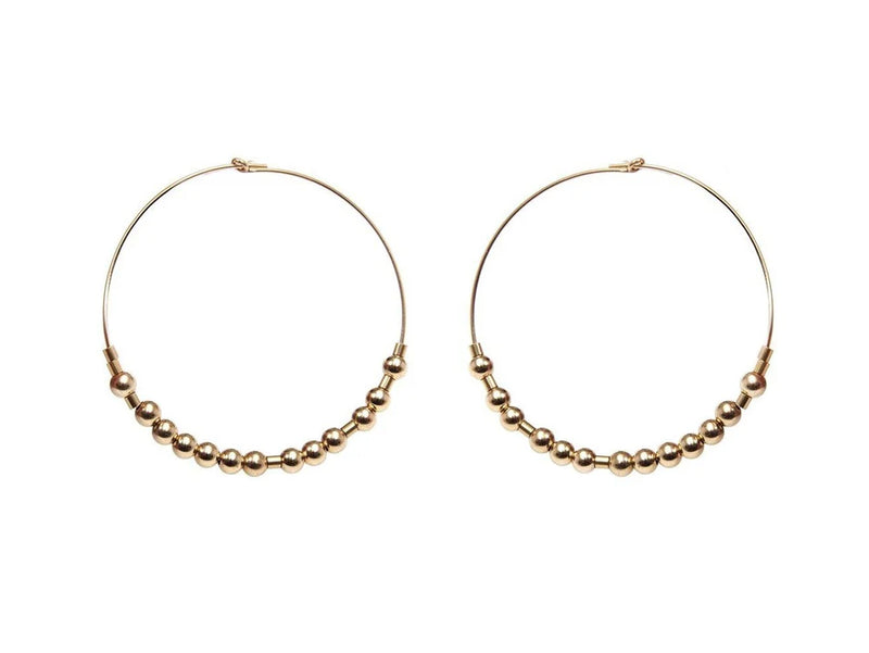 Meaningful Hoops - extravagante Morsecode Creolen - Gold