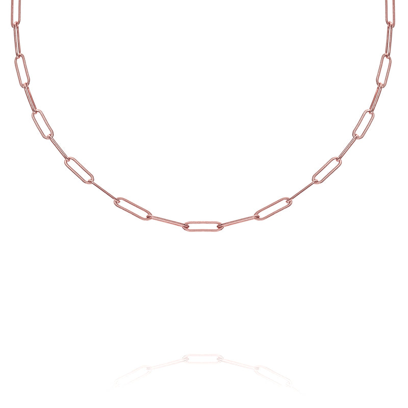 VALDA LARGE Choker - Grobe Gliederkette - Roségold