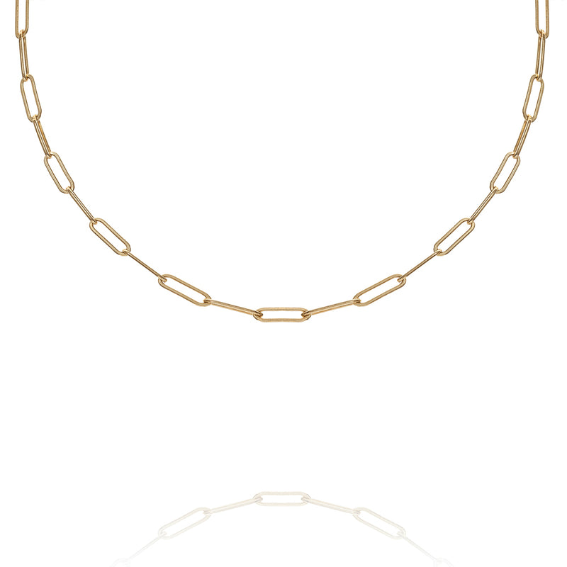 VALDA LARGE Choker - Grobe Gliederkette - Gold