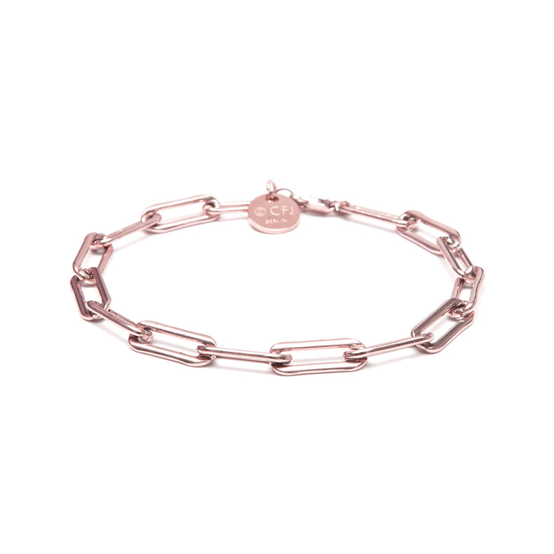 VALDA JUMBO Bracelet - stylisches Gliederarmband -  Roségold