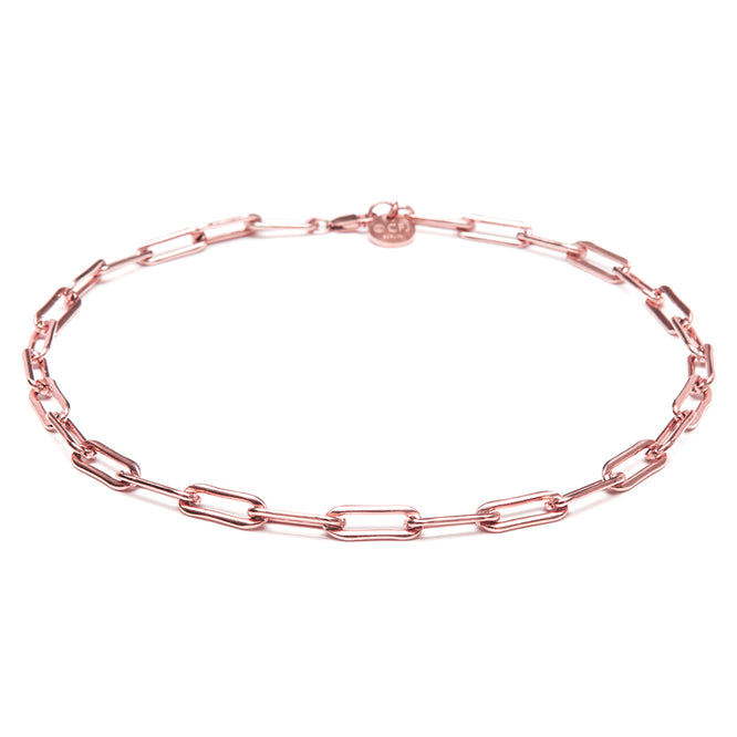 VALDA Jumbo Choker - Grobe Gliederkette 35-40cm - Roségold