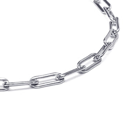 VALDA JUMBO Choker  - Grobe Gliederkette 35-40cm - Silber