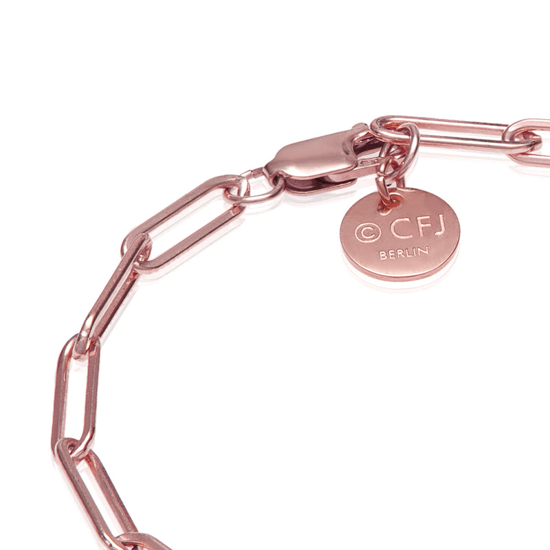 VALDA LARGE Bracelet - stylisches Gliederarmband - Roségold