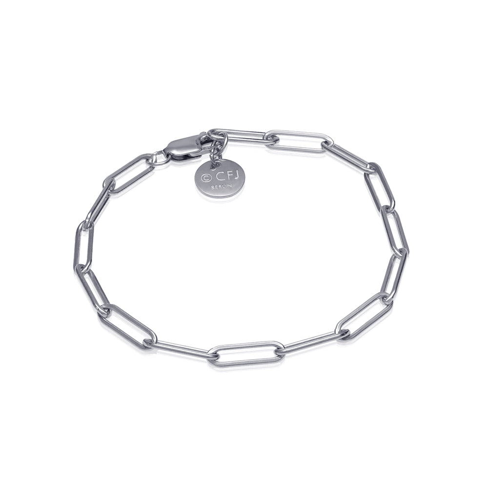 VALDA LARGE Bracelet - stylisches Gliederarmband -  Silber