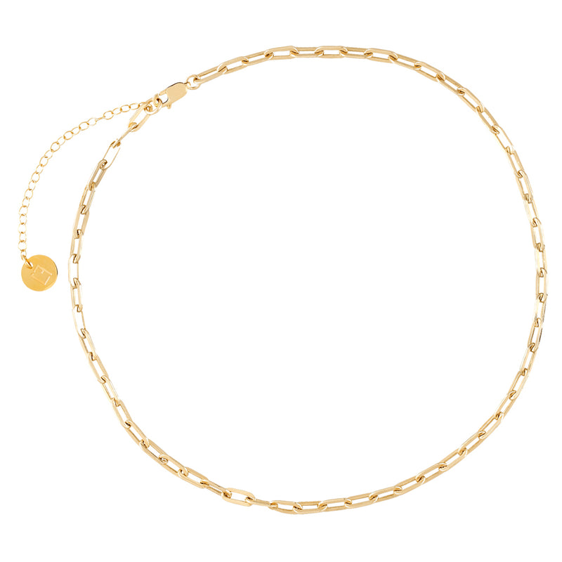 Valda Small Long Link Choker -  Gold