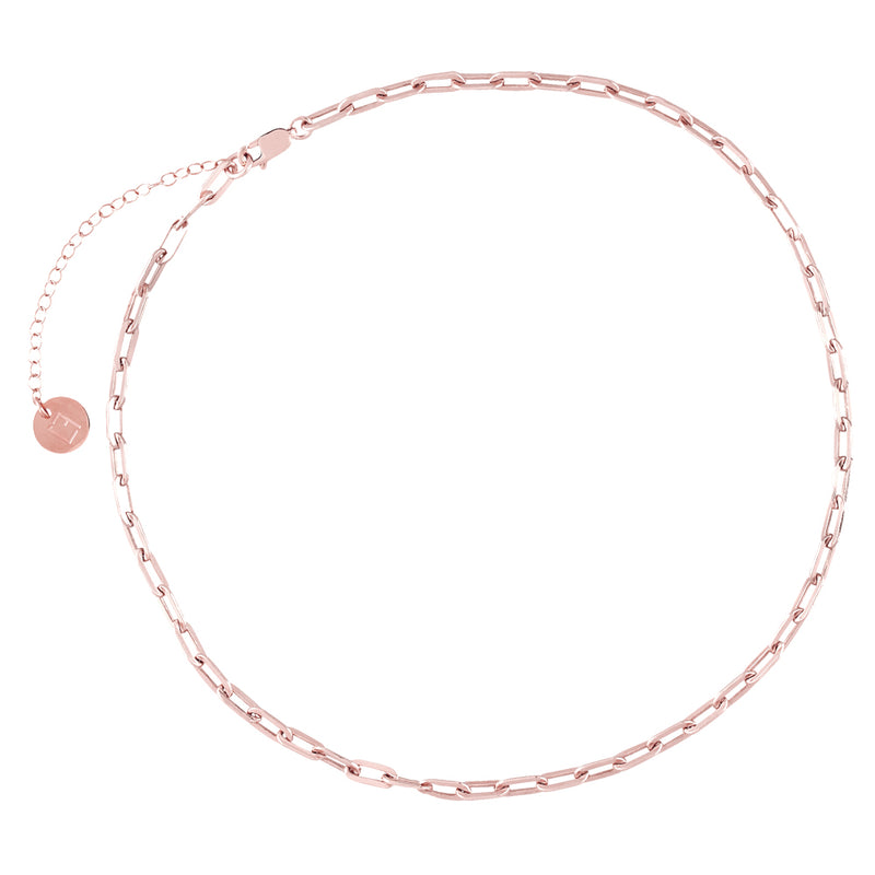 Valda Small Long Link Choker -  Roségold