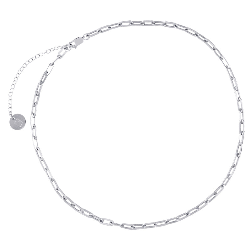 Valda Small Long Link Choker -  Silber